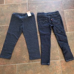 2 pair of denim leggings